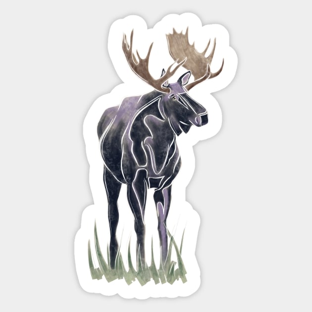 Moose Sticker by five&two creative